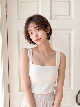 アロマ ヘアルーム 池袋店(AROMA hair room) ショートボブ/ナチュラルショート/サイドバング/ブラウン/池袋