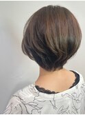 【coma中野】アッシュベージュカラー大人ショート