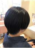 学生ショート/30代/40代/50代/アッシュブラック/メンズライク