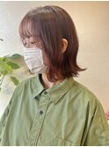 高知/南国市/美容室/ミディアム/ベージュ/オレンジベージュ
