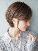 ショートカット×ひし形ショートボブ×前髪あり20代30代40代 s03