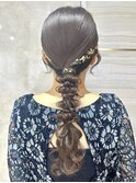 《ゆい》編み下ろし/結婚式ヘア/お呼ばれ/ヘアセット/フルバング