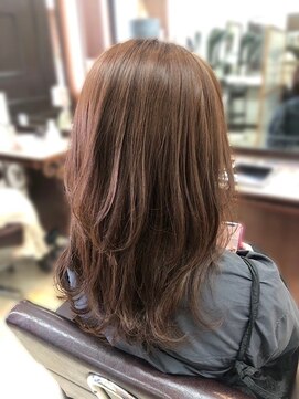 エルベ 千波店(elve) レイヤースタイル×ブリーチなしの明るめカラー