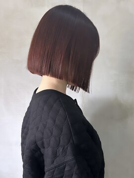 オリ('Oli) 切りっぱなしbob×ピンクブラウン