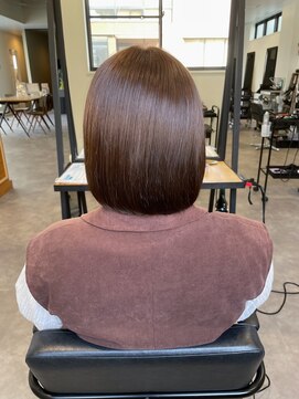 ナンバー(number+) 20代30代大人可愛いミニボブアッシュブラウン