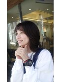 10代20代30代大人かわいい暗髪艶感くびれミディアム