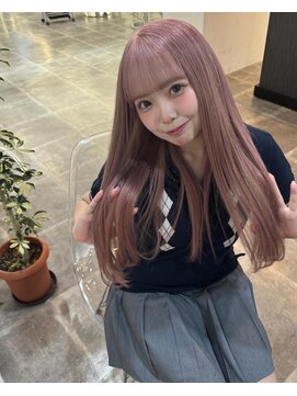 ペレ 栄店(PELE) デザインカラー/レイヤーカット/ウェットヘア/オリーブベージュ