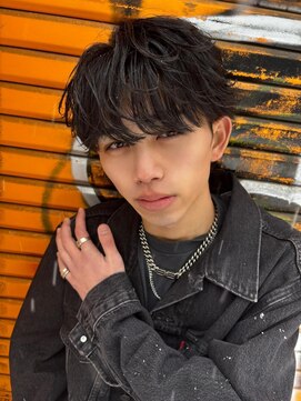 オム ブランシェ(HOMME BLANCHE’) シースルーフェザーパーマウルフ