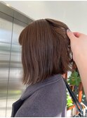 ブリーチなしダブルカラー/マロンベージュ/外ハネボブ/＊81