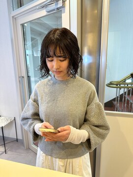 アム(amu) ボブパーマ/パーマボブ/ミニボブ/ボブヘア/前髪パーマ