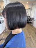 切りっぱなしボブ