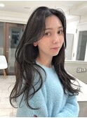 顔まわりカット ゆる巻きスタイル