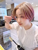ハピネス 河原町店(Happiness)&nbsp;顔まわりカット　ハイトーンショート　京都美容室　進詩織