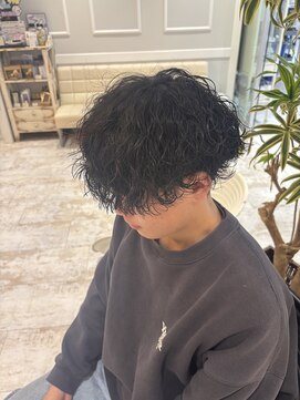 キャパ(CAPA) メンズカットメンズパーマ波巻きパーママッシュツーブロック