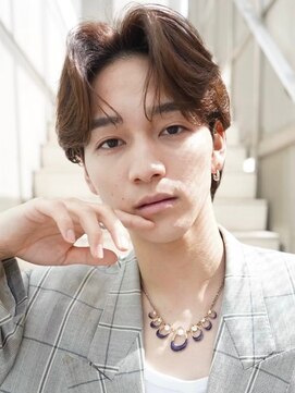 ニコ トウキョウ 渋谷(nico TOKYO) メンズ/センターパート/ニュアンスパーマ/曲がる縮毛矯正