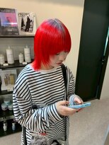 ペレ 原宿(PELE) ダブルカラー/ケアブリーチ/羽エクステ/原宿