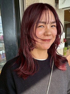 フィルム(FiLMs) 透明感ローズブラウン/顔まわりカット/レイヤーカット