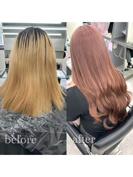 スタイル 横浜(STYLE) 【南波担当ハイトーン】ダブルカラー/ピンク