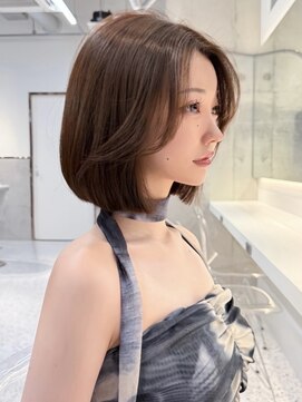 髪質改善サロン hearts. 熊本/縮毛矯正/レイヤーカット/ショートボブ【ハーツ】 ミニボブレイヤー/レイヤーカット/スモーキーカラー/顔周り/熊本