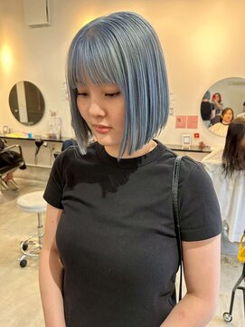 ラック 津田沼(LUCK) ペールブルーダブルカラーインナーカラーケアブリーチ