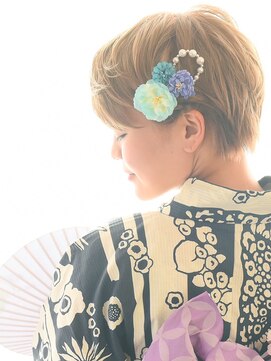 ヘアーサロン ラフリジー(Loufreasy) ショートもカワイイ浴衣スタイル！！