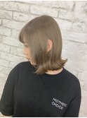 切りっぱなしボブ×ハイトーングレージュ/タンバルモリ池袋asami