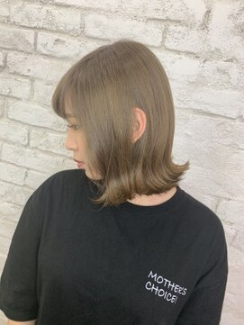 プライズ アイリス 池袋東口店(prize Iris) 切りっぱなしボブ×ハイトーングレージュ/タンバルモリ池袋asami