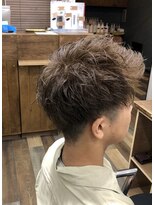 マーズ(Hair salon Mars) 束感アップバング×エメラルドカラー