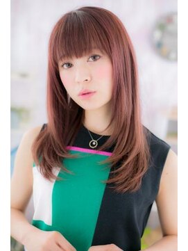 ミック 日暮里店(miq) チェリーブラウンで透明感★大人ガーリーストレートc1