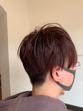 トハユ(TOHAYU) マッシュショートのピンクブラウン