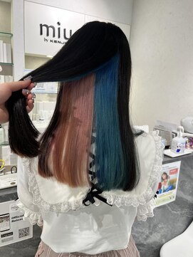 ミューバイケンジ(miu by KENJE) miu　ツートンインナーカラー