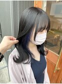 イヤリングカラーネイビーブルー