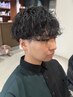 【Eiji限定クーポン】メンズカット+波巻きパーマ+眉毛カット¥6980