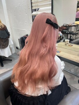 ベレーザ 渋谷(BELEZA) 7651ベビーピンクカシスレッドハイトーンカラー韓国ワンホンヘア