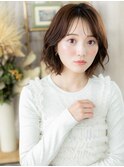 ボブパーマ外ハネカールミディアムウルフa戸田公園20代30代40代!