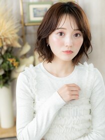 カバーヘア ブリス 戸田公園西口店(COVER HAIR bliss)&nbsp;ボブパーマ外ハネカールミディアムウルフa戸田公園20代30代40代!