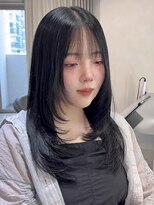 ユーフォリア 新宿店(Euphoria) ブルーブラック/ロングレイヤー/ミディアムレイヤー/韓国風