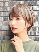 30代40代大人女性/前髪ありショートボブ/ショートヘア/髪質改善