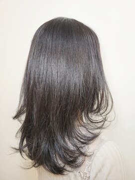 松本平太郎美容室 吉祥寺パートファイブ(PART5) セミディレイヤー×酸性ストレートパーマ/30代40代50代60代