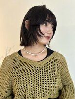 アペロ 柏(Apero)&nbsp;フェイスレイヤー/切りっぱなしボブ/暗髪ボブ/透明感カラー/柏