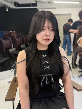 ハピネス 梅田茶屋町店(HAPPINESS) レイヤーカット/韓国ヘア/シースルー/顔まわり/ダークグレージュ