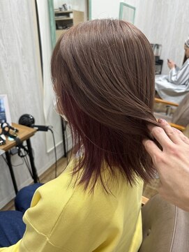 ビオルネ 土気あすみが丘店(VIE.ORNER) ほんのりピンクベージュ×インナーピンクパープル