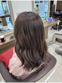 オレンジ味のない透明感アッシュブラウン