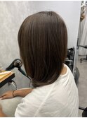 ぱつっとロングボブ×ワンカールストレート