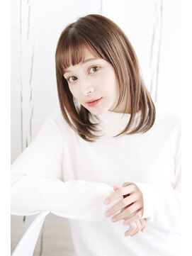 ティエル 町田店(tiel) 【町田】ミディアムレイヤー×フォギーべージュ