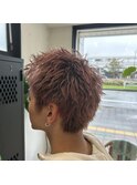 スパイキーショート×ペールピンク/ブリーチ/カラー/五井/市原
