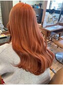 ロングショートワンカールパーマカーキグレージュ前髪錦糸町