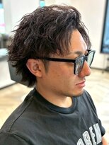 ヘアーサロン フォーメン イデア(hair salon for Men idea)&nbsp;ツイスパ メンスパーマ アップバング ミディアムウルフ【札幌】