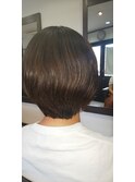 ショートボブ×縮毛矯正