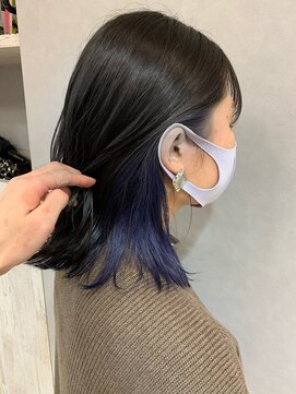 デューヘアー(due hair) インナーネイビーブルー!